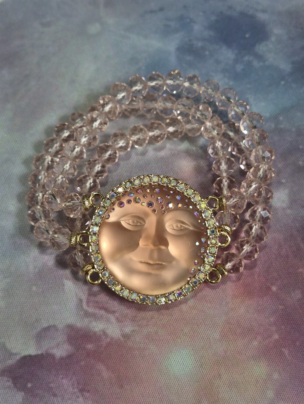 Kirks Folly Pink Moon Face Bracelet